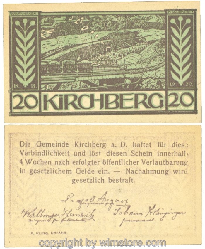 Kirchberg an der Donau, J00441b, 20 Heller; 1