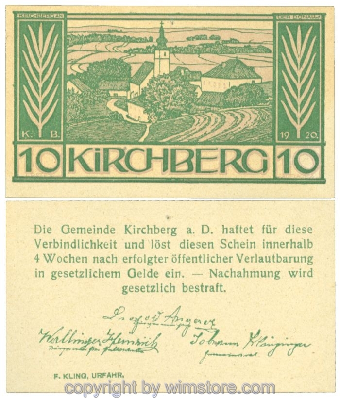Kirchberg an der Donau, J00441d, 10 Heller; 1