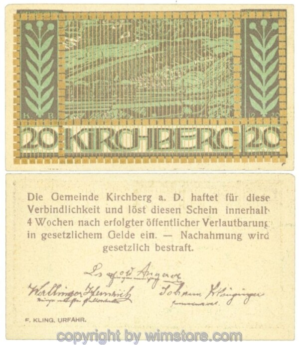 Kirchberg an der Donau, J00441SIa, 20 Heller; 1