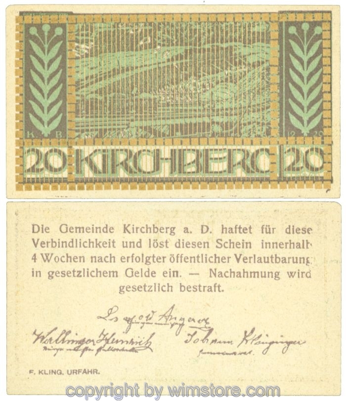 Kirchberg an der Donau, J00441SIa, 20 Heller; 1