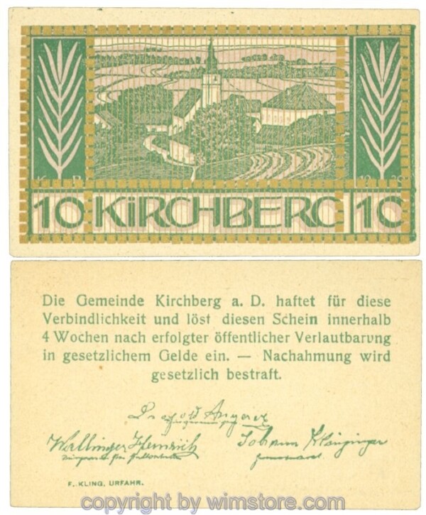 Kirchberg an der Donau, J00441SIe2, 10 Heller; 1