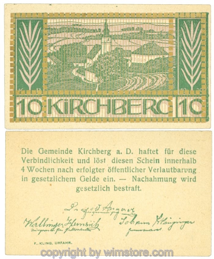 Kirchberg an der Donau, J00441SIe2, 10 Heller; 1