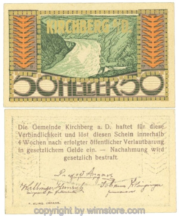Kirchberg an der Donau, J00441SIe2, 50 Heller; 1