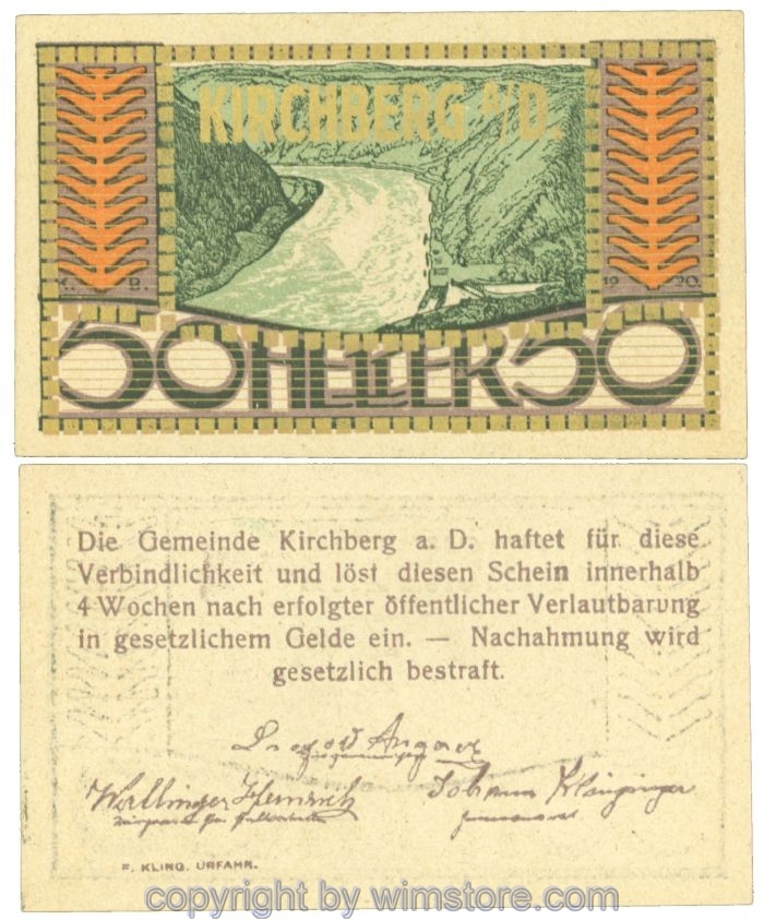 Kirchberg an der Donau, J00441SIe2, 50 Heller; 1