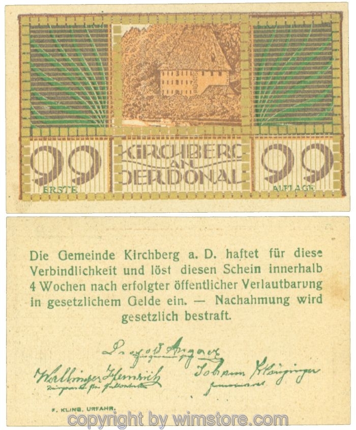 Kirchberg an der Donau, J00441SIe2, 99 Heller; 1