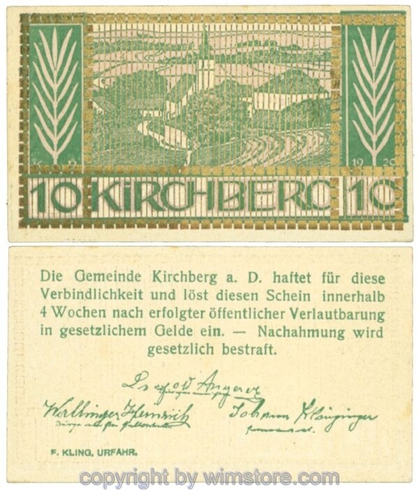 Kirchberg an der Donau, J00441SIe3, 10 Heller; 1
