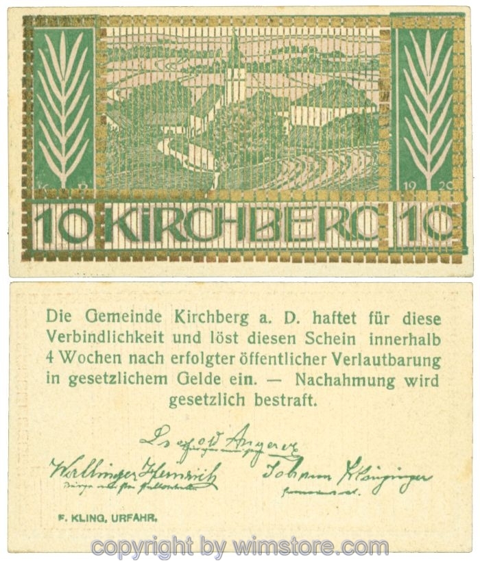 Kirchberg an der Donau, J00441SIe3, 10 Heller; 1