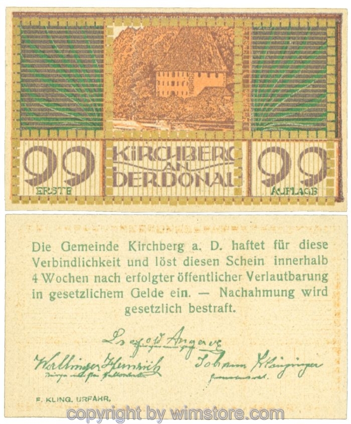 Kirchberg an der Donau, J00441SIe3, 99 Heller; 1
