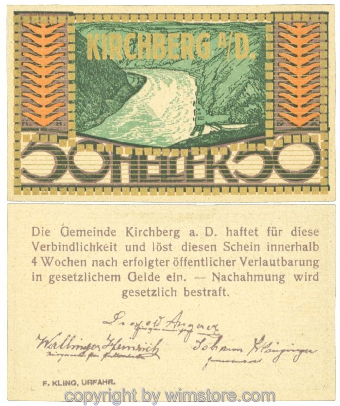 Kirchberg an der Donau, J00441SIe4, 50 Heller; 1