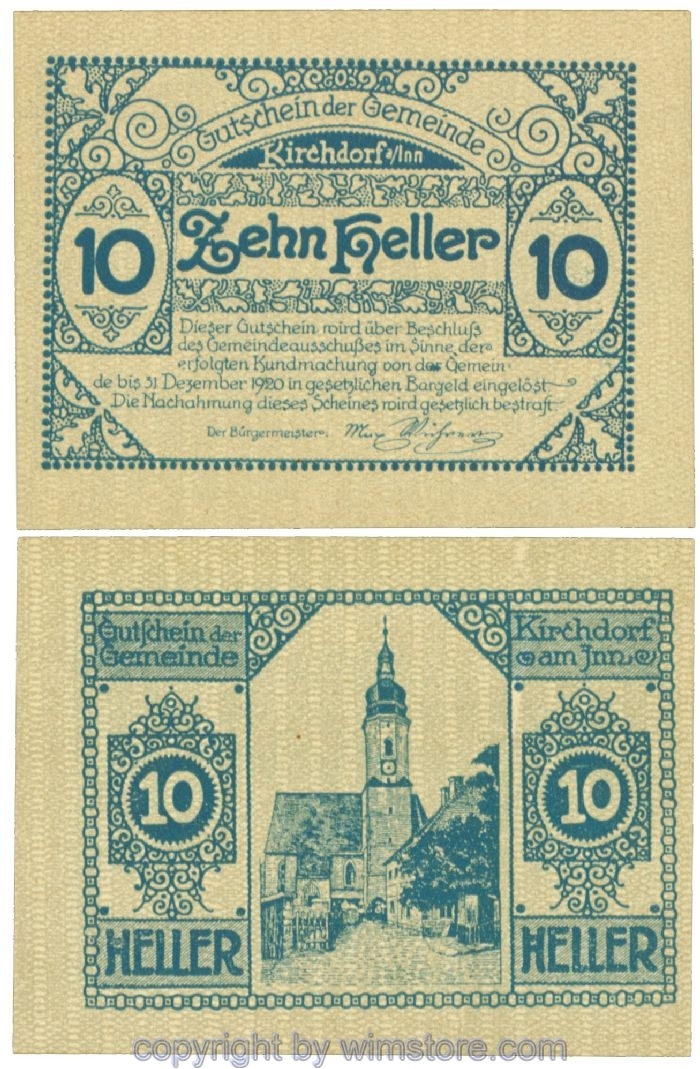 Kirchdorf am Inn, J00444Ia, 10 Heller; 1