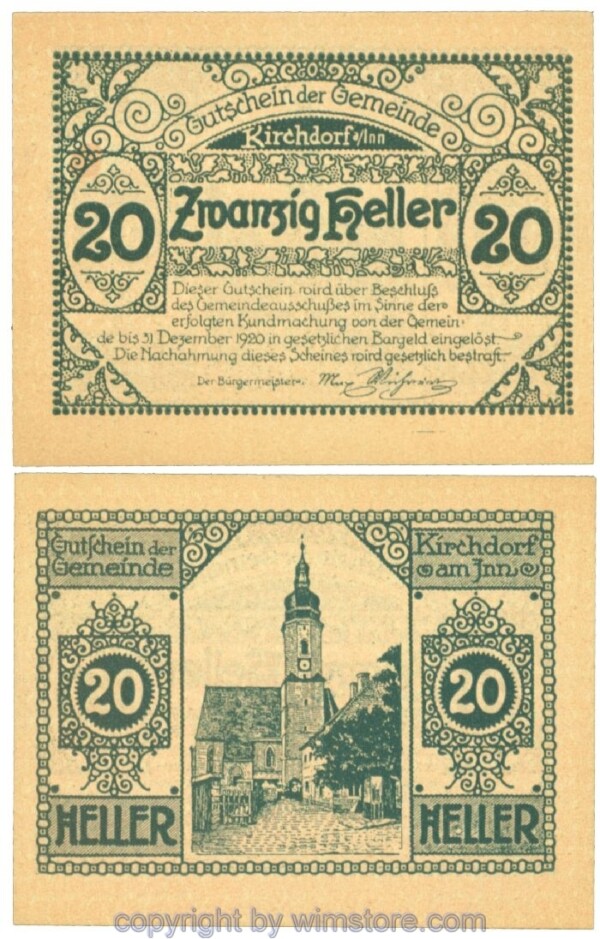 Kirchdorf am Inn, J00444Ic, 20 Heller; 1