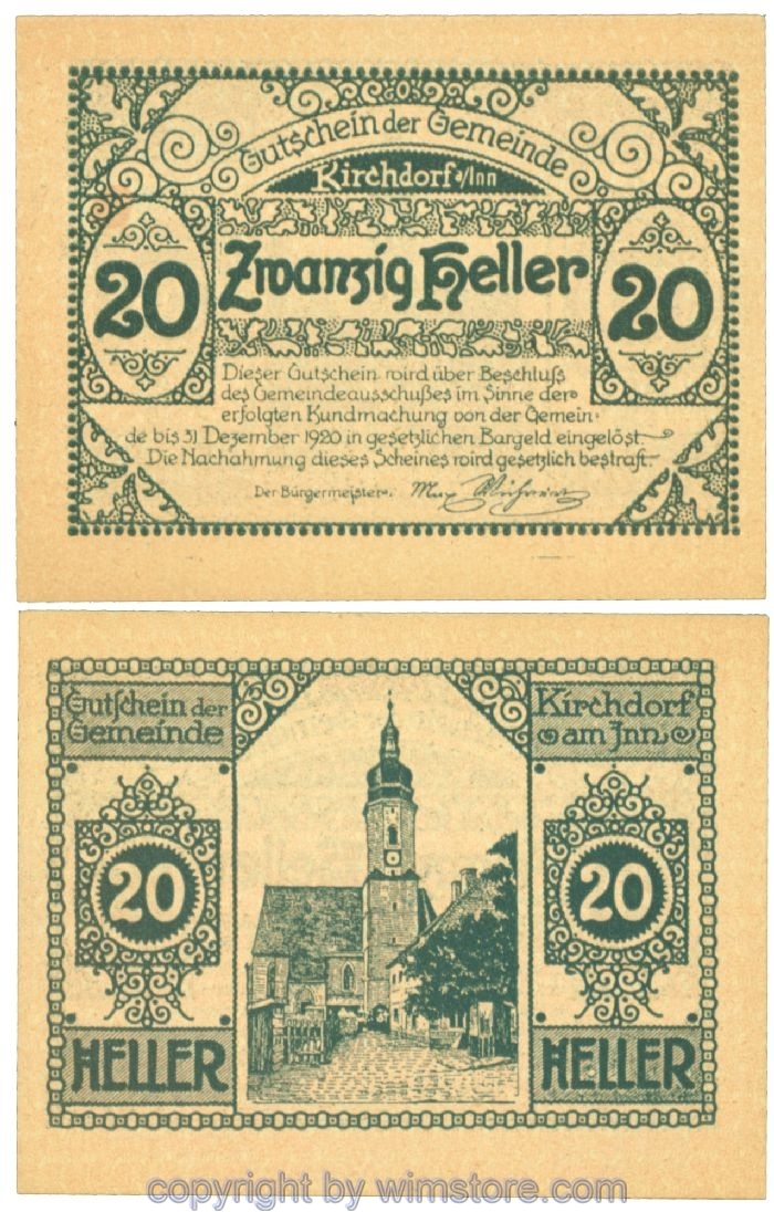 Kirchdorf am Inn, J00444Ic, 20 Heller; 1