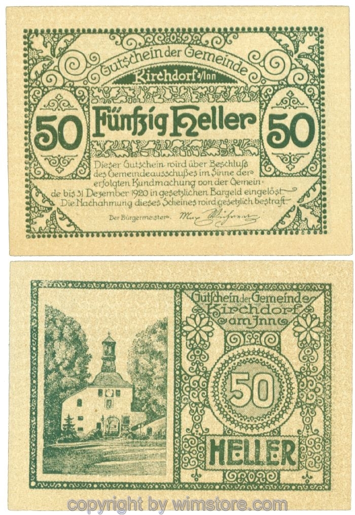 Kirchdorf am Inn, J00444Ic, 50 Heller; 1