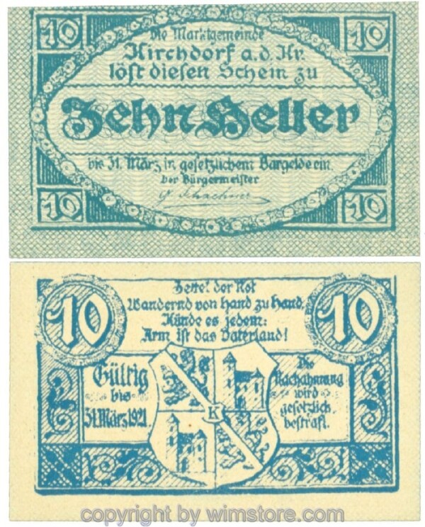 Kirchdorf an der Krems, J00445Ia, 10 Heller; 1