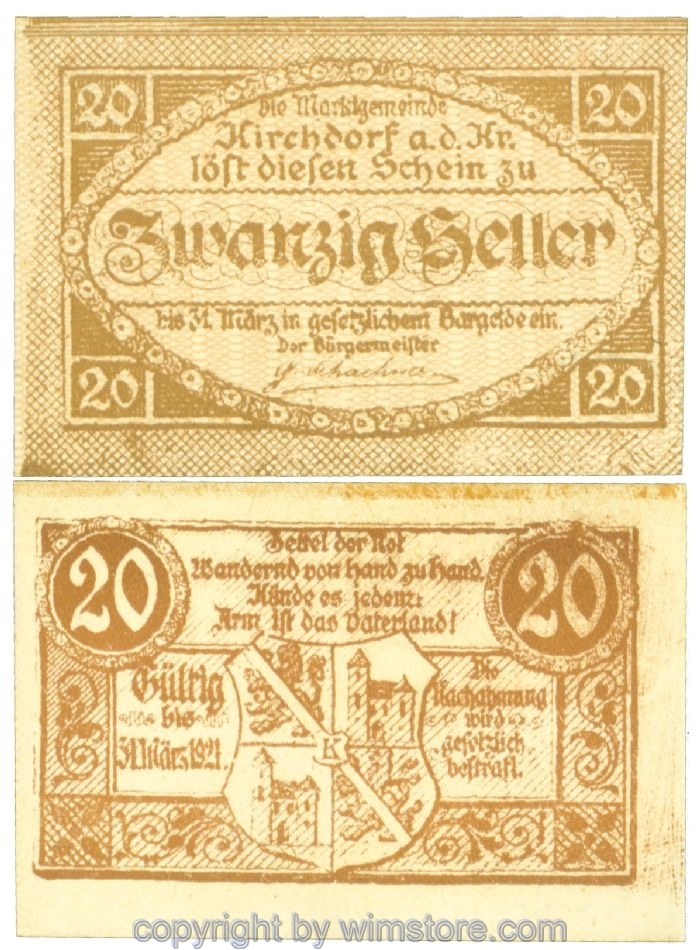 sn107535 Kirchdorf an der Krems, J00445Ia, 20 Heller; 1
