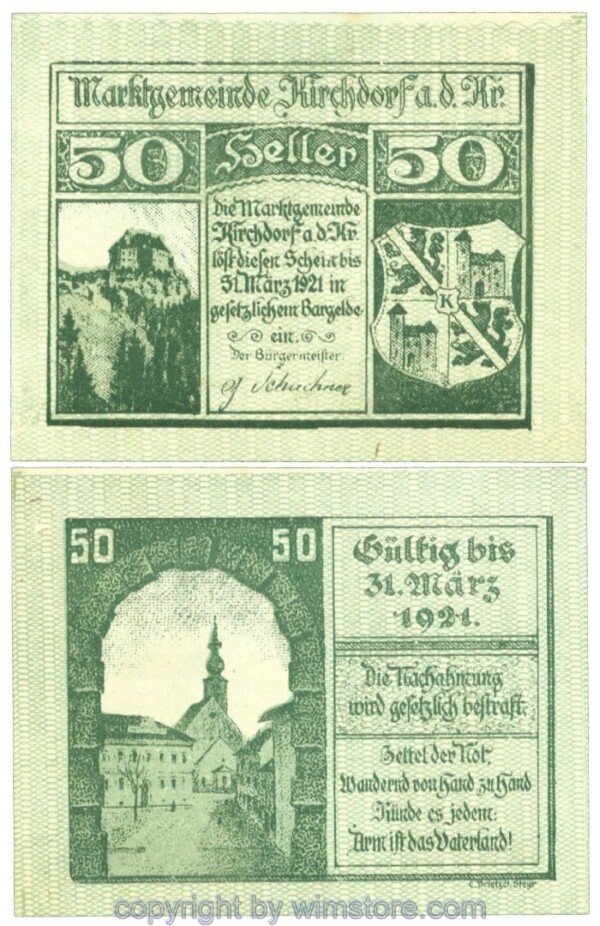 Kirchdorf an der Krems, J00445Ia, 50 Heller; 1-