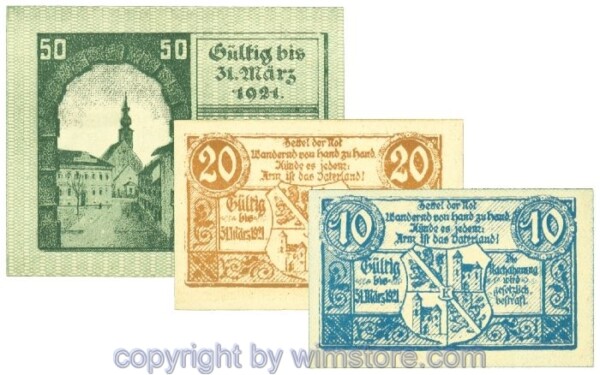 Kirchdorf an der Krems, J00445Ia, Serie 10, 20, 50 Heller; 1
