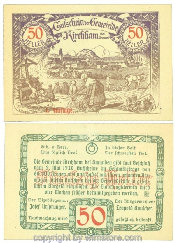 Kirchham, J00446Ia, 50 Heller; 1
