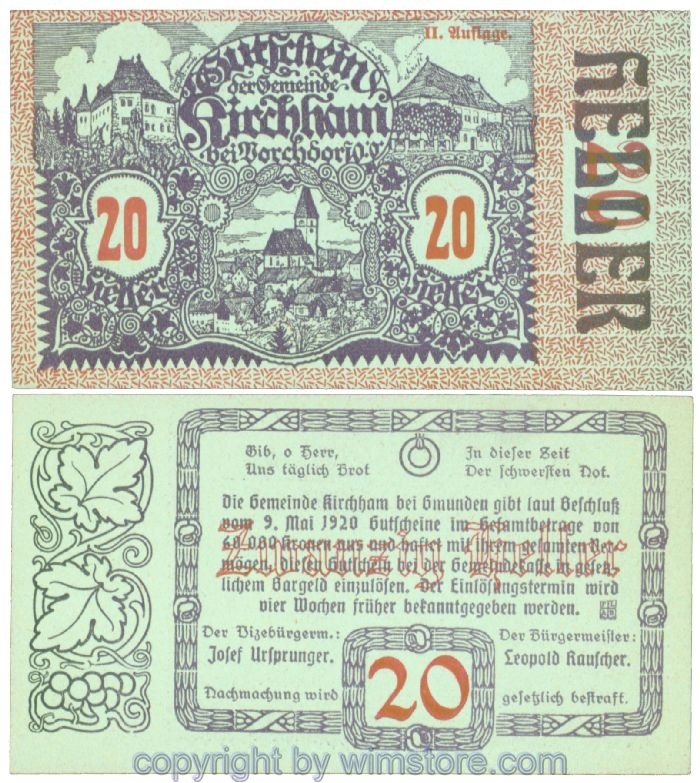 sn107548 Kirchham, J00446IIa, 20 Heller; 1