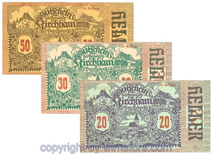 sn107549 Kirchham, J00446IIa, Serie 20, 30, 50 Heller; 1