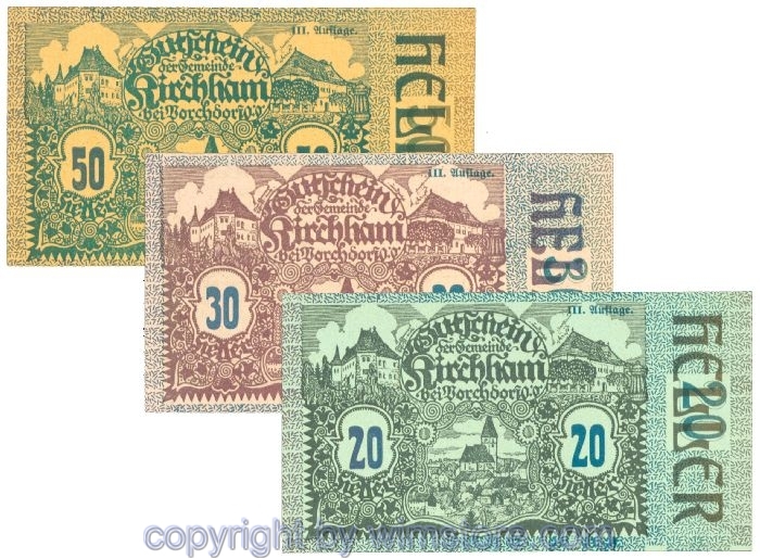 sn107552 Kirchham, J00446IIIa, Serie 20, 30, 50 Heller; 1