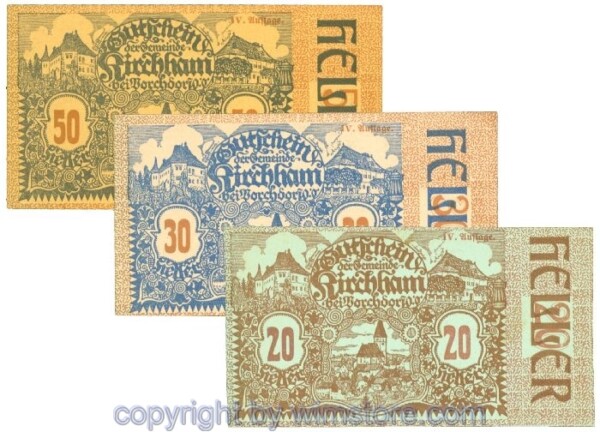 Kirchham, J00446IVa, Serie 20, 30, 50 Heller; 1
