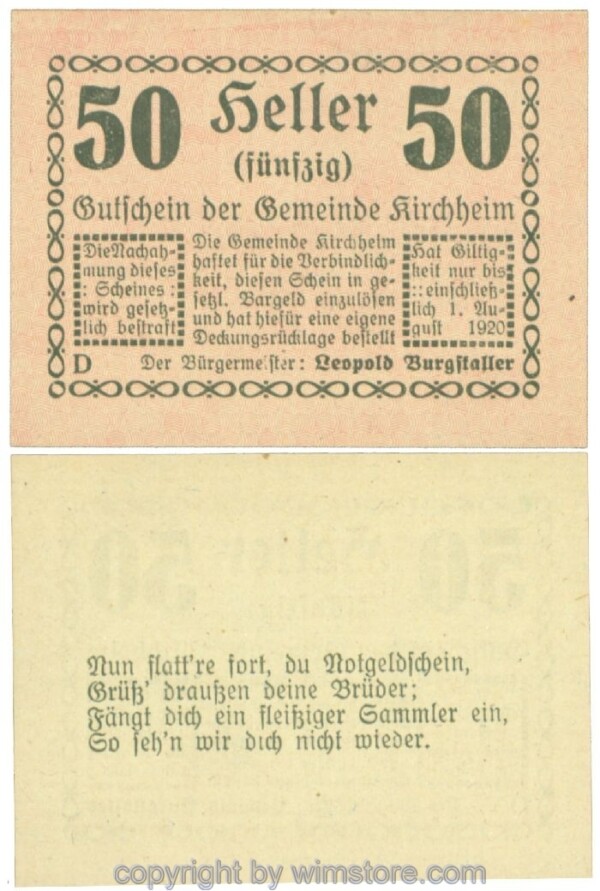 Kirchheim, J00447IIb13, 50 Heller; 1