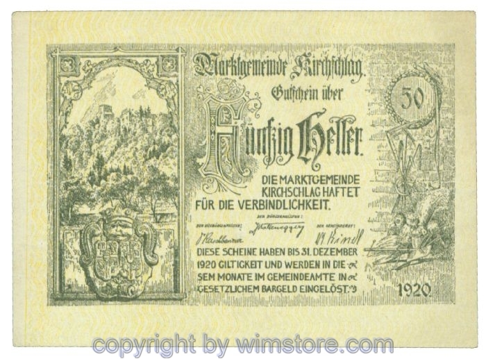 Kirchschlag, J00448a1, 50 Heller; I