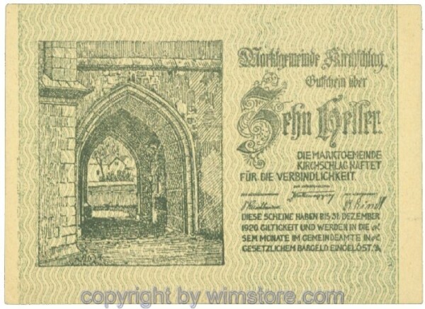 Kirchschlag, J00448a4, 10 Heller; I