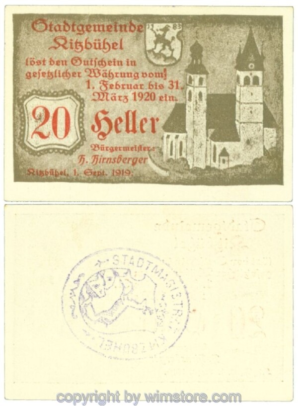 Kitzbühel, J00449IIIb, 20 Heller; 1