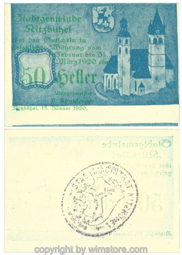 sn107602 Kitzbühel, J00449IIIdF, 50 Heller; 1