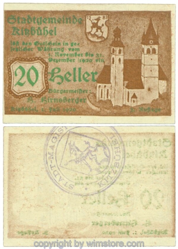 Kitzbühel, J00449IVe2, 20 Heller; 1