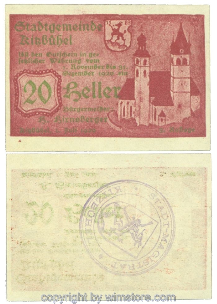 Kitzbühel, J00449IVe2x, 20 Heller; 1