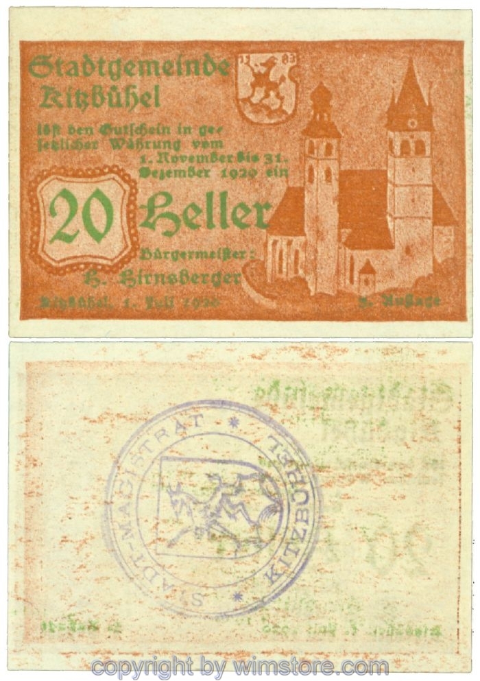 Kitzbühel, J00449IVe2x, 20 Heller; 1