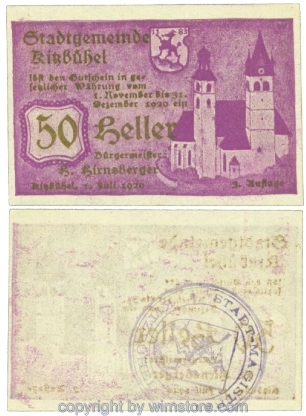 Kitzbühel, J00449IVe2, 50 Heller; 1