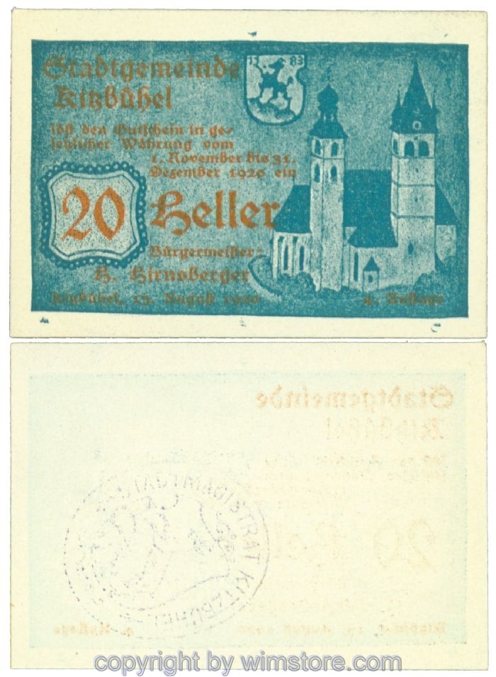 Kitzbühel, J00449IVf1, 20 Heller; 1