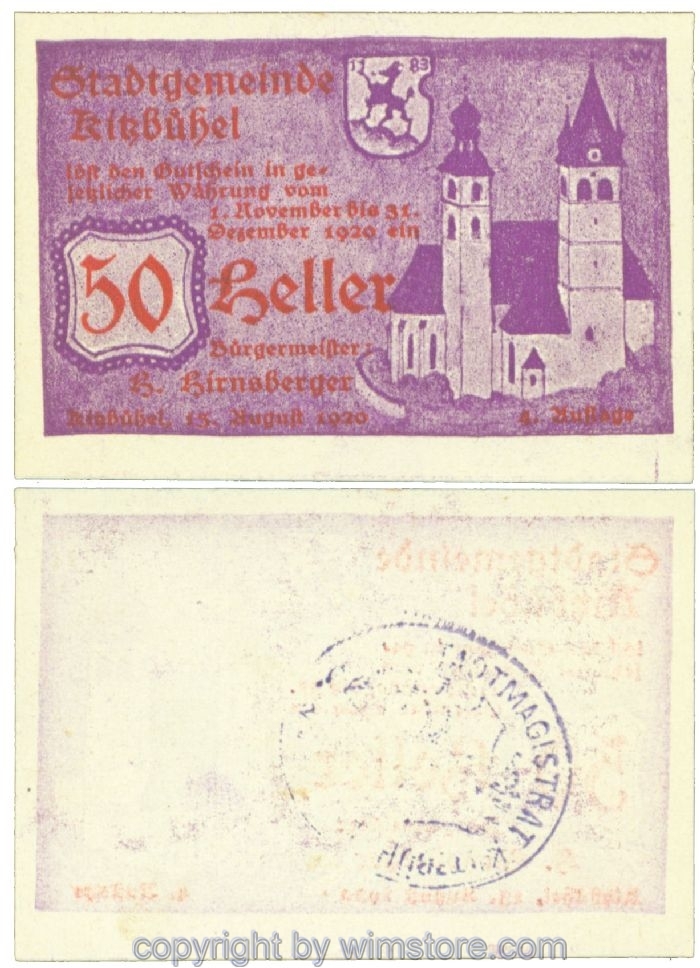 Kitzbühel, J00449IVf1, 50 Heller; 1