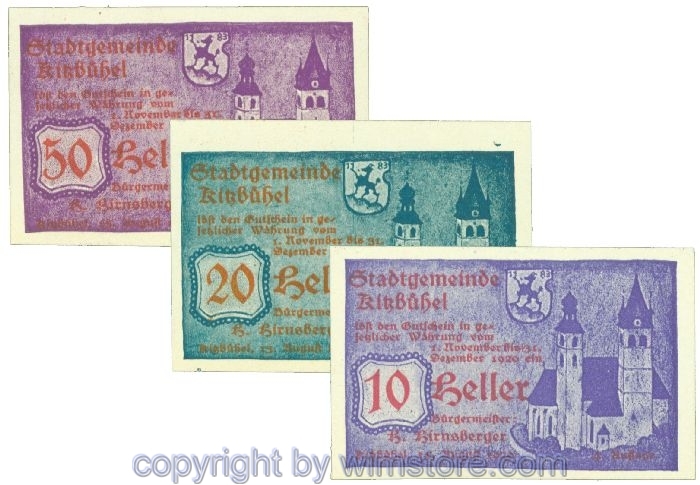 Kitzbühel, J00449IVf1, Serie 10, 20, 50 Heller; 1