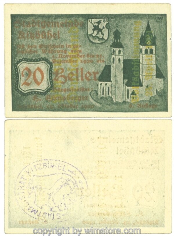 Kitzbühel, J00449Sk, 20 Heller; 1-