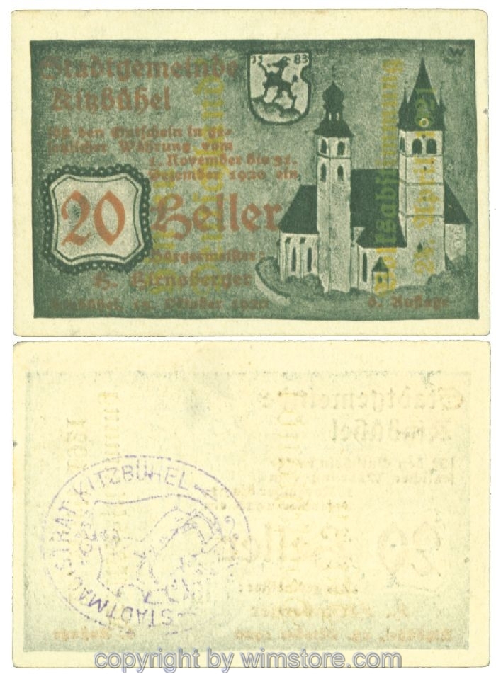 Kitzbühel, J00449Sk, 20 Heller; 1-