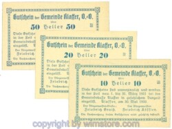 sn107642 Klaffer, J00450b, Serie 10, 20, 50 Heller; 1