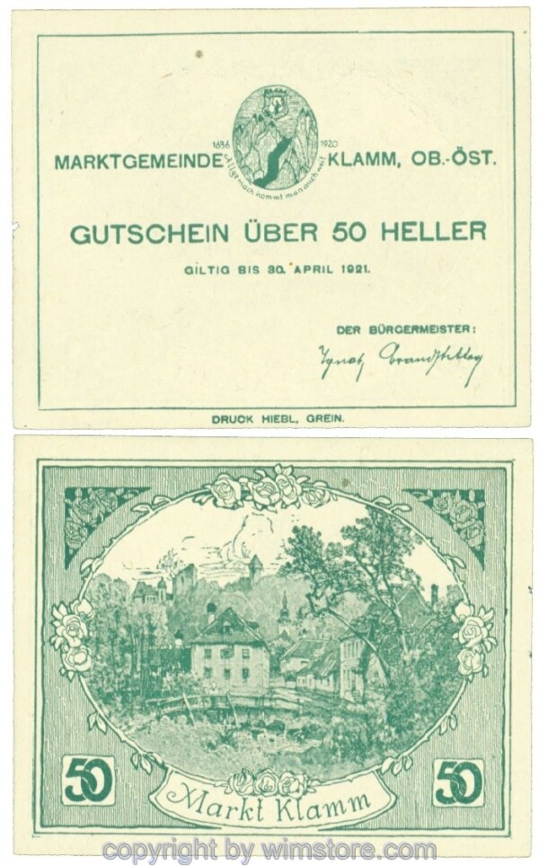 Klamm, J00453a, 50 Heller; 1