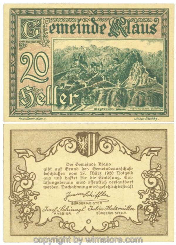 Klaus, J00454Ia, 20 Heller; 1