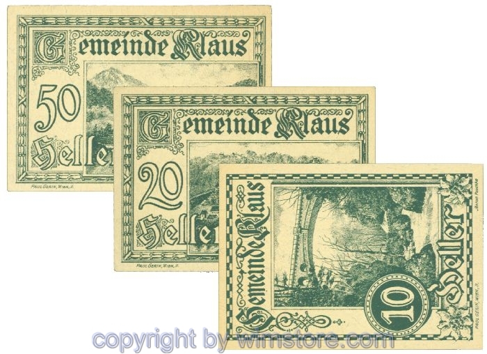 sn107665 Klaus, J00454Id, Serie 10, 20, 50 Heller; 1
