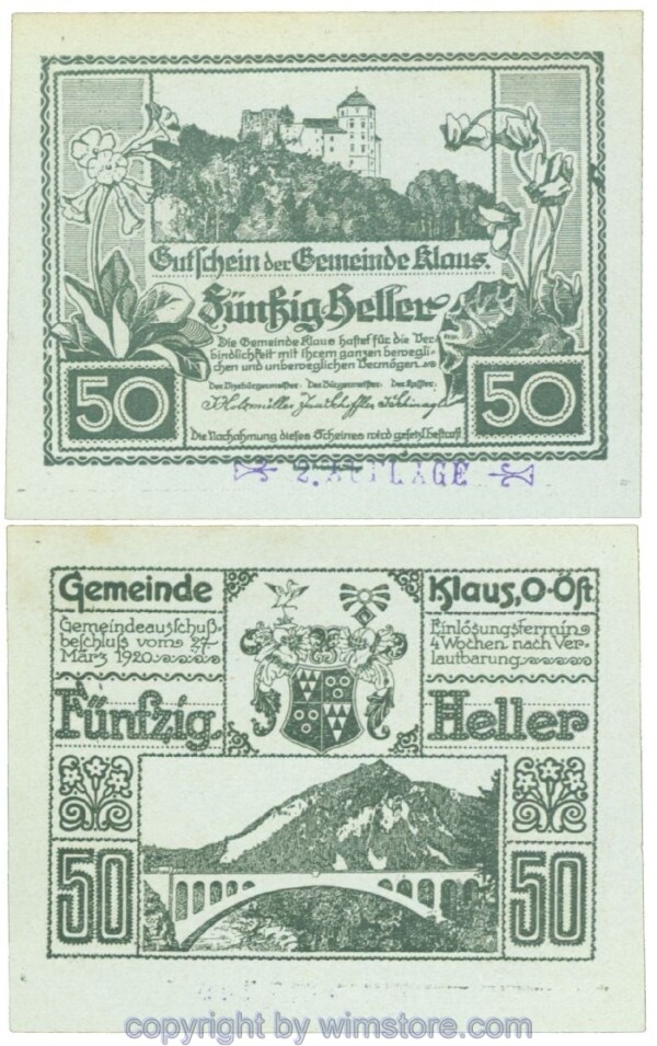 sn107674 Klaus, J00454IIf, 50 Heller; 1