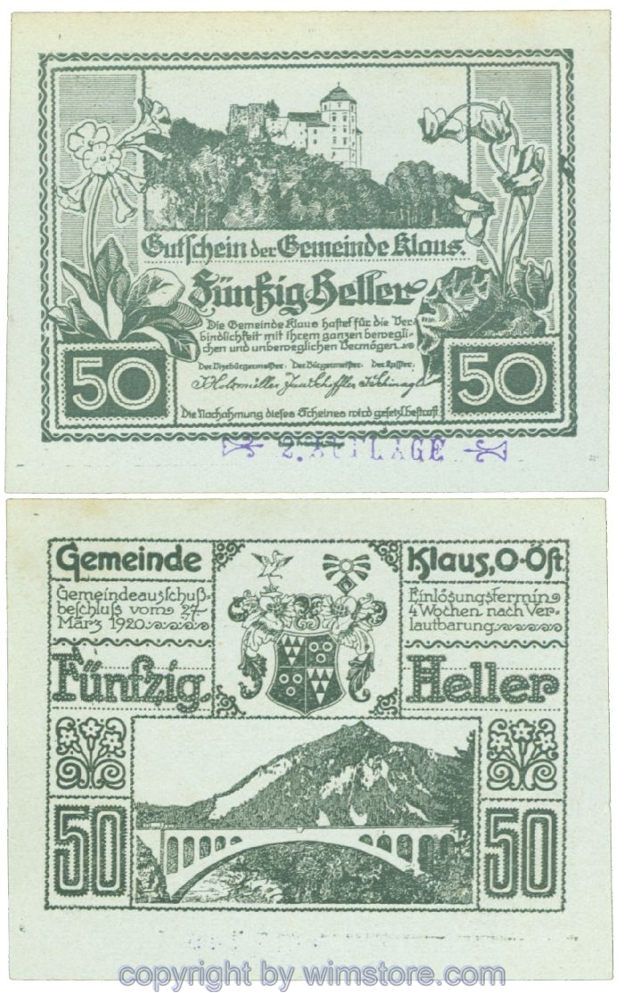 sn107674 Klaus, J00454IIf, 50 Heller; 1