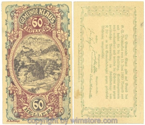 Klaus, J00454IIIb, 60 Heller; 1
