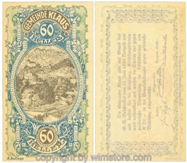 Klaus, J00454IIIc, 60 Heller; 1