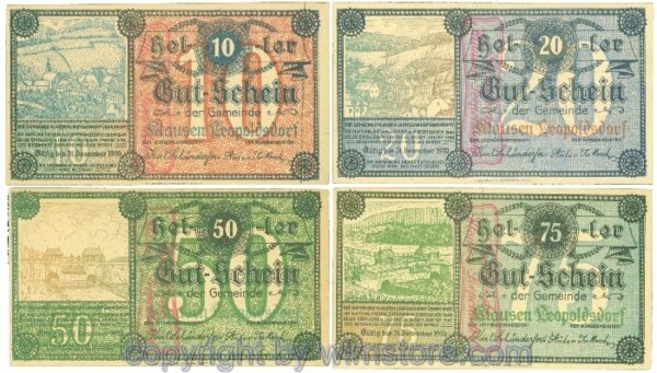 Klausen-Leopoldsdorf, J00455b, Serie 10, 20, 50, 75 Heller; I