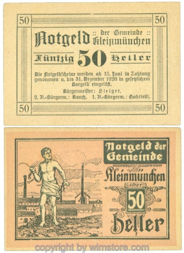 sn107700 Kleinmünchen, J00456a, 50 Heller; 1